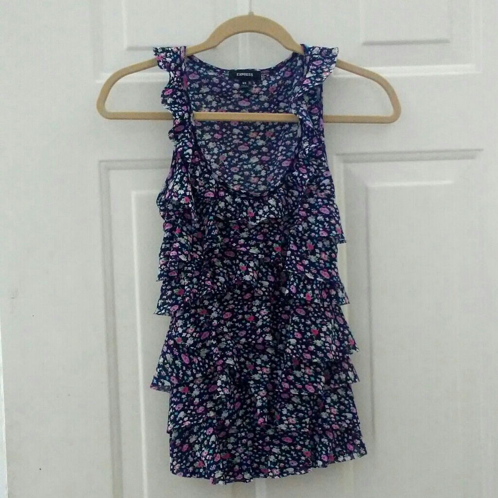 Express Ruffeled Tank Top